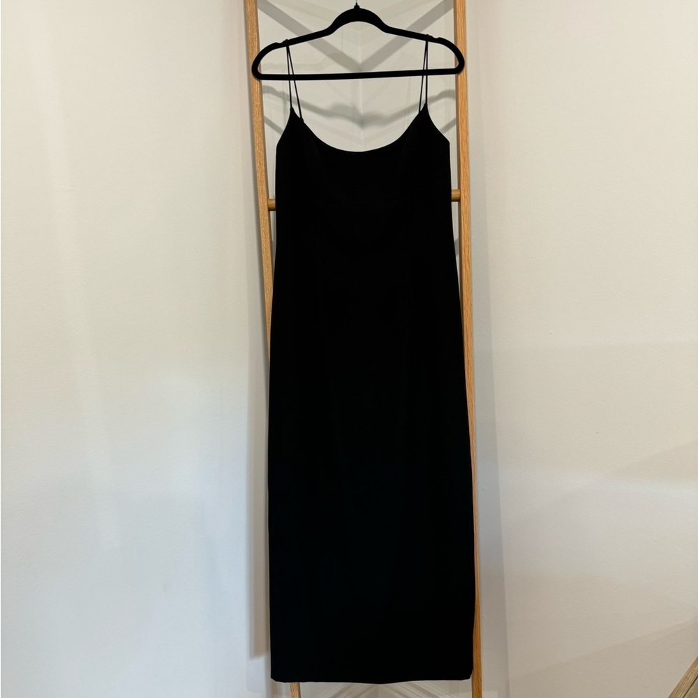 EUC STUNNING Black Spaghetti Strap Maxi Dress - Size 10 (Fits 8)